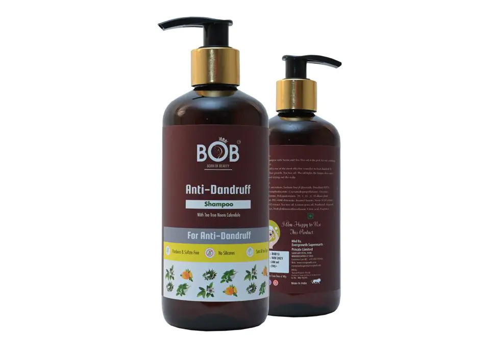 BOB Anti- Dandruff Shampoo With Tea Tree And Neem Calendula For Anti- Dandruff
