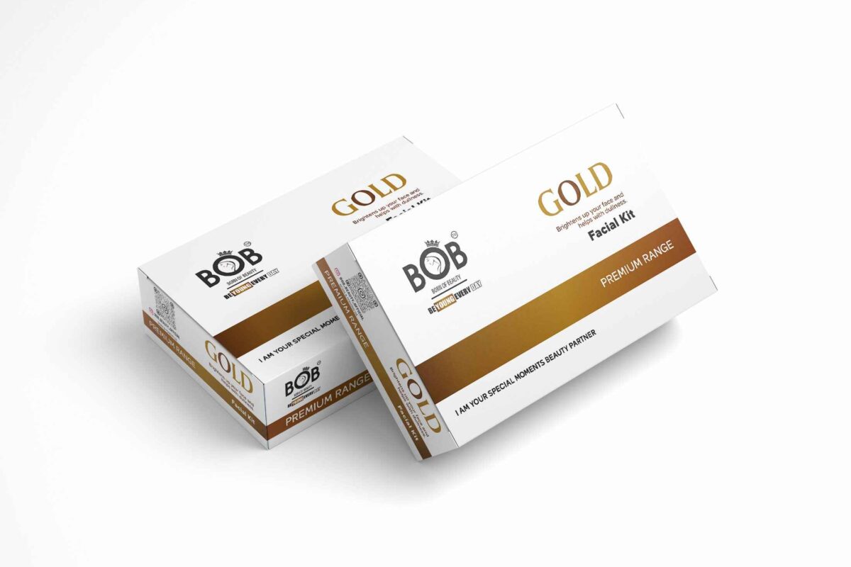 BOB Gold Facial Kit With Brightens Up Your Face & Helps With Dullness