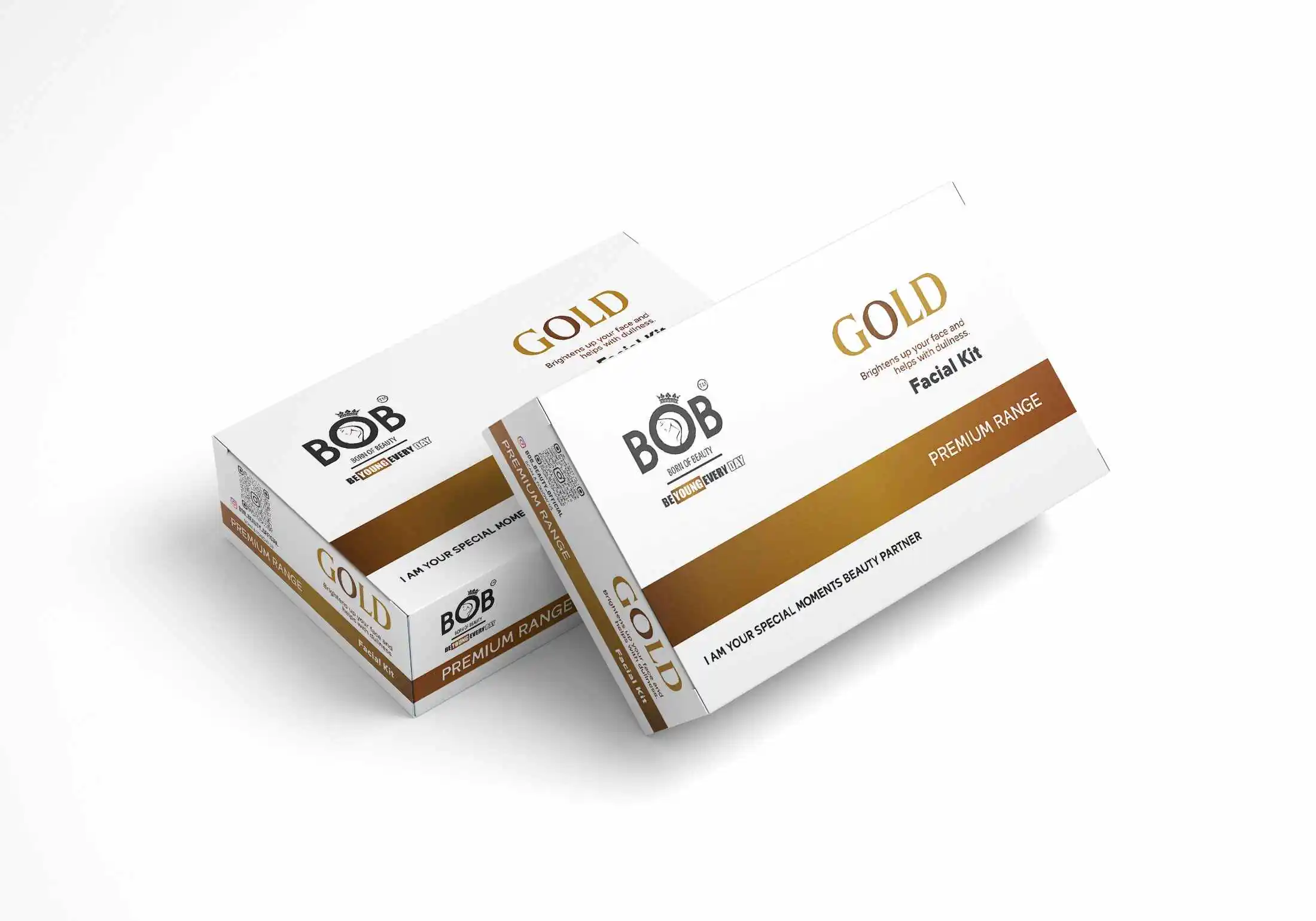 BOB Gold Facial Kit With Brightens Up Your Face & Helps With Dullness