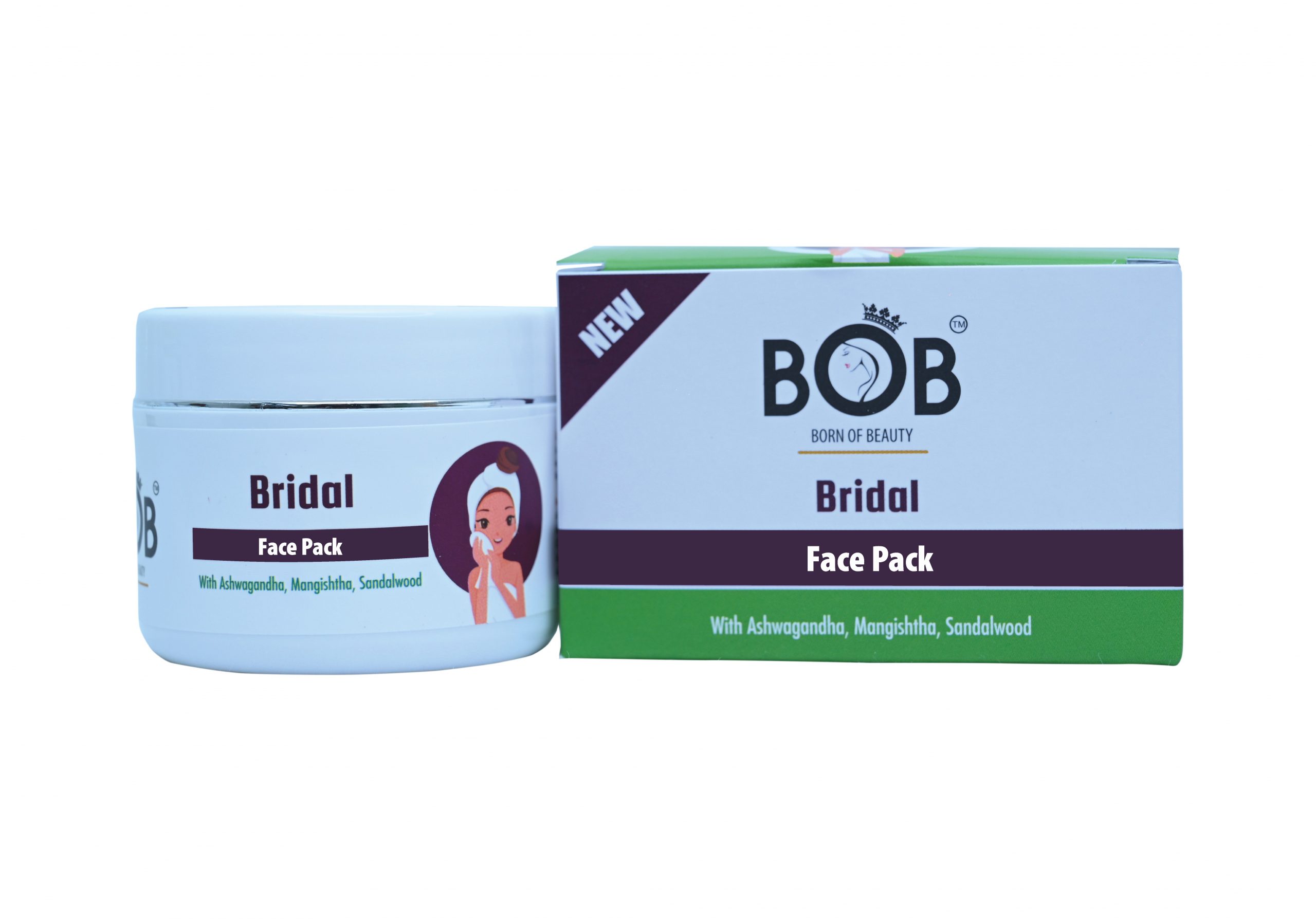 BOB Bridal Face Pack With Ashwagandha, Mangishtha, Sandalwood