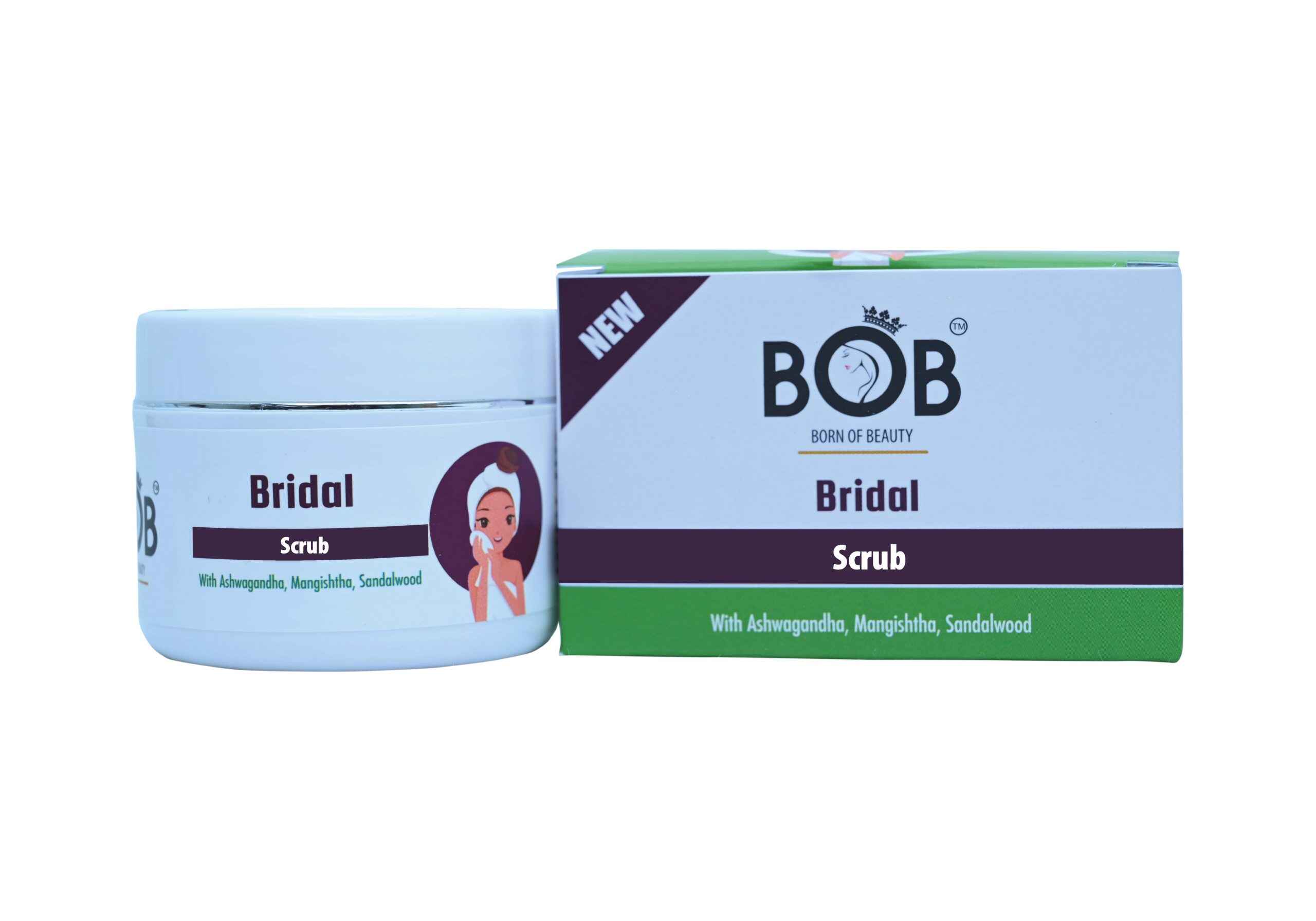 BOB Bridal Facial Scrub With Ashwagandha, Mangishtha, Sandalwood
